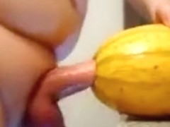 Fuck the pumpkin hard and cum ( part 4 of this series)