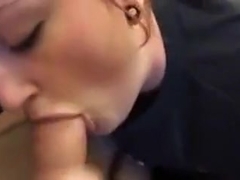 Non-Professional Redhead Gives Orall-Service to Large Overweight Shlong and Eats Cum three