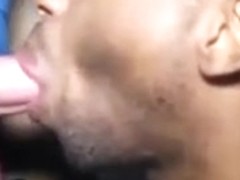 Black Twink Swallows Verbal White Top Cum