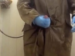 Raincoat in shower