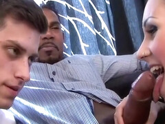 Horny Babe Takes On Two Cocks