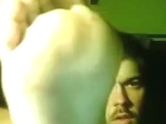 Straight guys feet on webcam #408