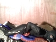 Gasmasked frogman takes off his black spandex to defeat spiderman