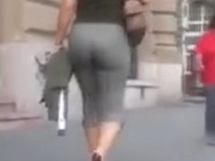 Candid sexy milf walking