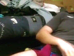 ballbusting game with tennis ball in underclothing