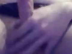 Playing with balls and hard cock