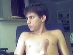 Cute Twink Shoots A Load In Own Face