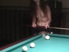 Woman with tiny whoppers fuck at pool