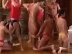 Horny male in fabulous frat/college, group sex homosexual porn clip