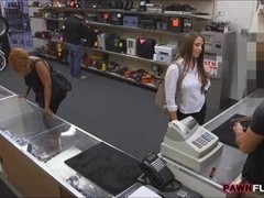 Big butt amateur babe fucked by pawn man at the pawnshop