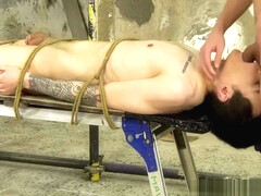 Wrapped up sub Alexis Tivoli throat fucked vigorously