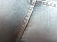 Perfect big booty girl in jeans caught in street candid clip