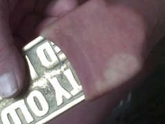 Brass plaque in foreskin