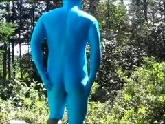 Zentai in the woods