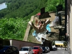 Naked anal sex billboard display by Mark Heffron