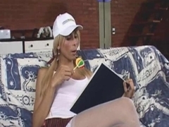 TS Babe With A Lollipop Bonked