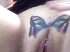 Kinky Tattoo Girl Fucks Her Fat Puss