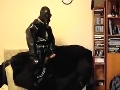 Rubber diver guys wank a lot and finally cum