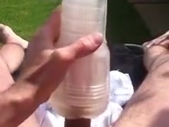 hot garden fleshlight wank