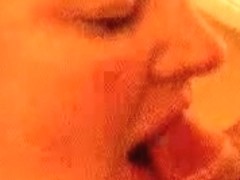 Mature woman gets her face covered in hot facial cumshot