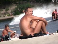 Hot blondie in the nude beach voyeur video