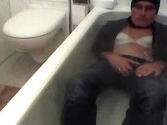 Wet in Bra and Blazer and slip