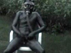 Dude wrapped in latex