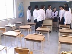 Japanese teacher Rei Shina loves to get covered in cum