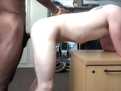 POV drilled cracker sucking black cock