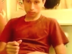 Cute Teen Boy Bathroom Wank Show