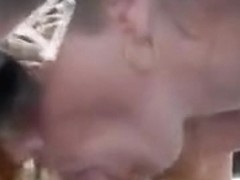 Outdoor Blowjob and Cumshot with Wife in Tent