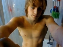 Cute Blond Plays In The Shower