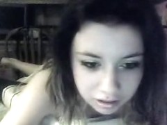 Amateur teen talking dirty on webcam