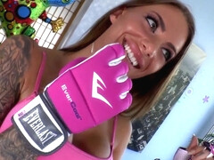 Big tit whore gets cum