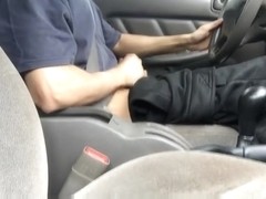 First outdoor vid; jerking in public while driving, almost caught