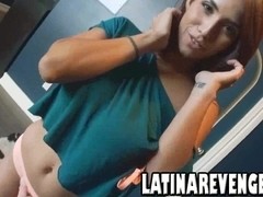 Latina doggystyle fucks and sucks a big cock