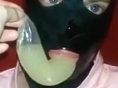 Cum Filled Condom 12, Cumshot, Semen, Bukkake, Mask, Latex