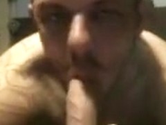 Being sucked off by muscled bi mate