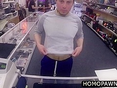 Absolutely straight dude suck prick in the shop and gets reamed in the ass