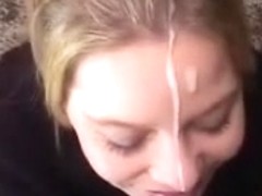 Non-Professional Alluring Golden-Haired Is On Her Knees To Get Her Facial.mpeg