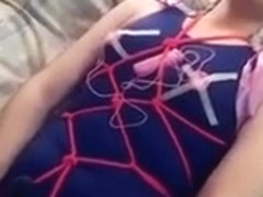 Masturbation in school swimsuit