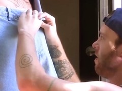 Tattooed Cub Deepthroating Big Cock Friend In The Sunshine With Chris Damned