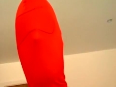 Jerk Off in Red Thraldom Hood and Cum in Cock-Sock twenty one bI Curious UK