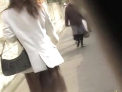 Hardworking bitch going down the street when she receives sharking gift