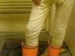 nlboots - lengthy johns getting dirty, orange boots