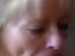 Experienced woman sucks cock until it cums.