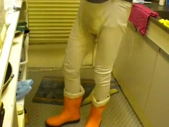 nlboots - lengthy johns getting dirty, orange boots