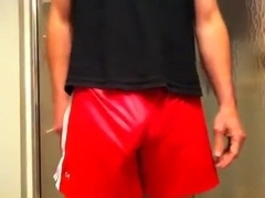 Large Jock in Red Shorts
