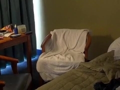 Hotel room jerk-off