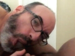 Sucking black cock and loving it